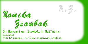 monika zsombok business card